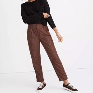 NWOT Madewell Plaid Flannel Track Trousers